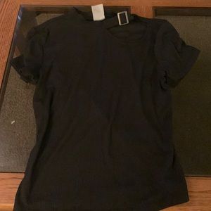 Black side cut shirt women’s Size M